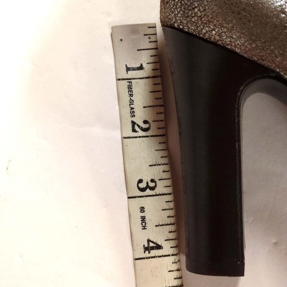 J. Crew Crackle Metallic Leather Mary Jane Pump Size 6.5 - Picture 11 of 13